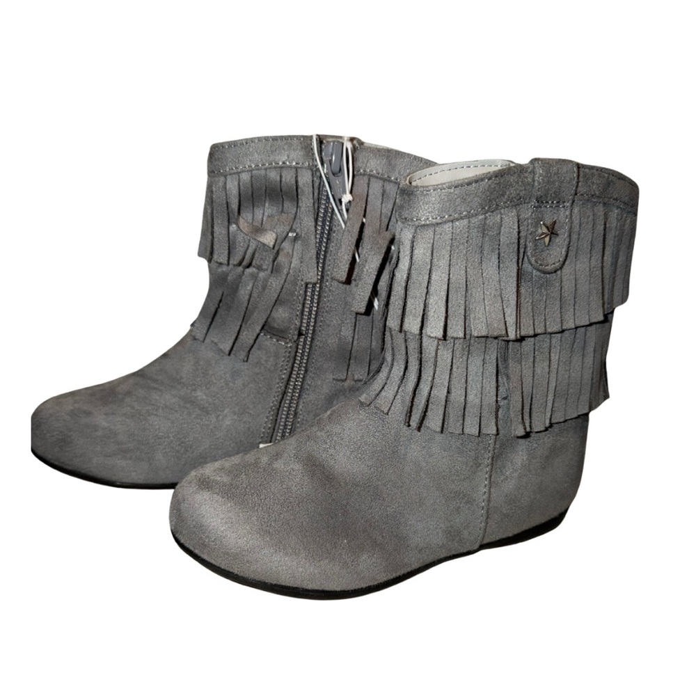 Jumping Beans Gray Fringe Girls Boots